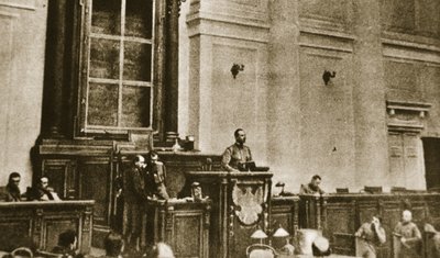 First Session of the Soviet Duma, 1917 by Russian Photographer